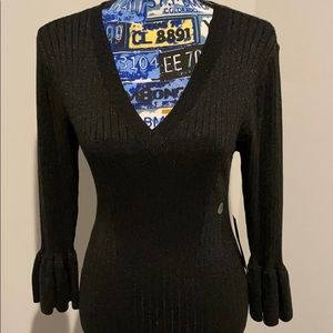 NY&Co Black Long Sleeve Party Dress Small